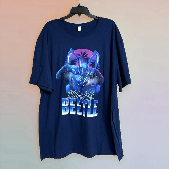 Fruit Of The Loom T-Shirt 3X DC Comics Blue Beetle Super Hero Navy New - Picture 3 of 10
